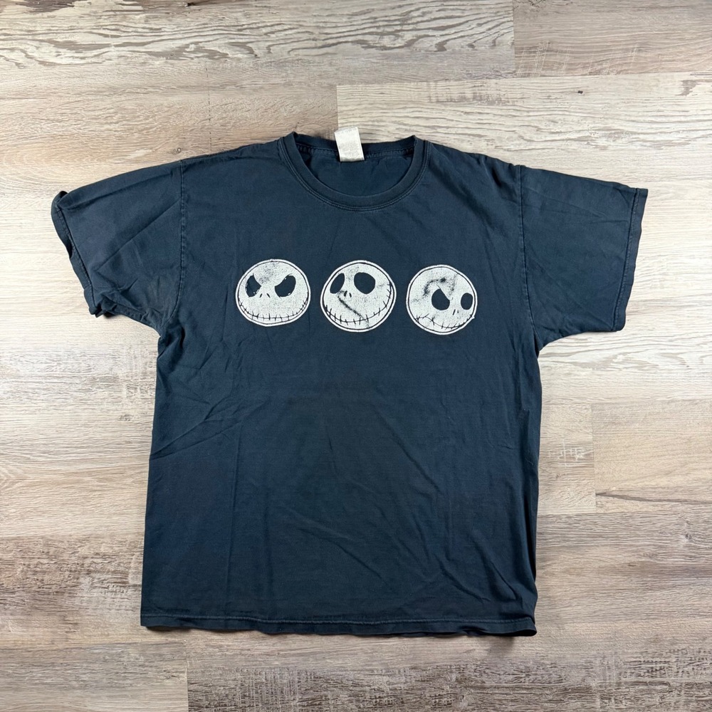 Fruit of the Loom Nightmare Before Christmas Jack Skellington Black T-Shirt L
